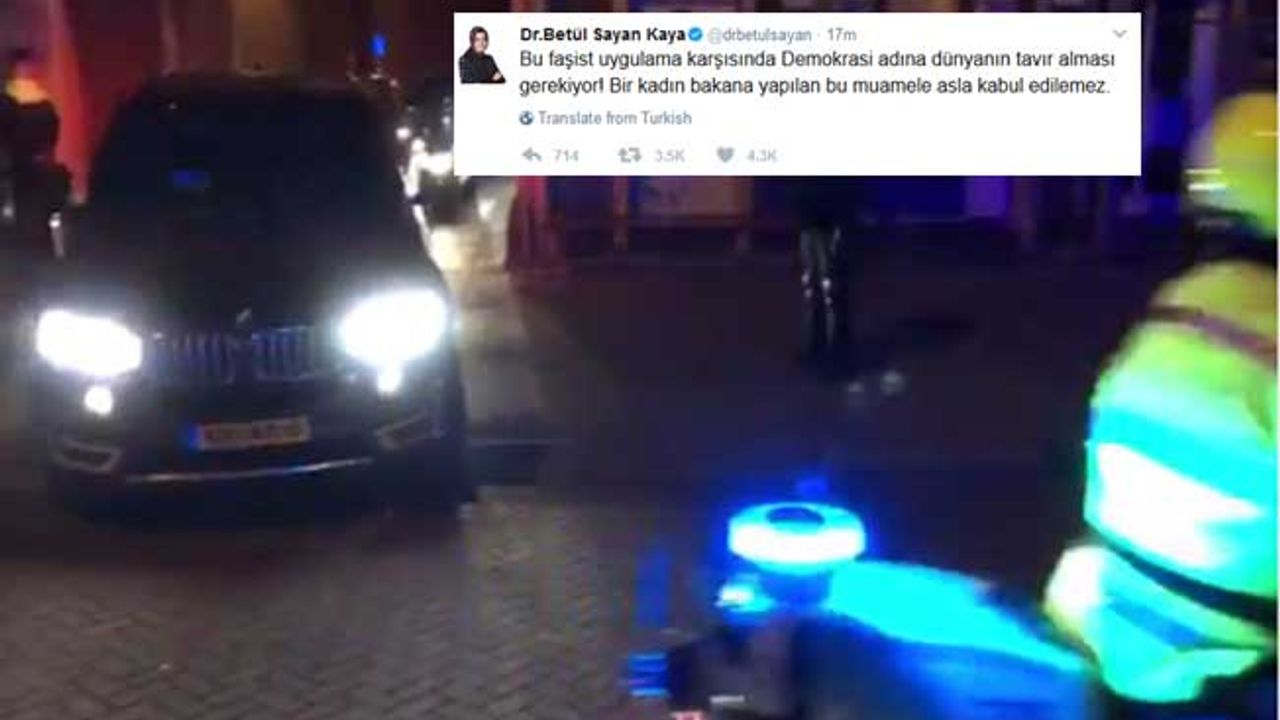 Bakan Kaya, polis zoruyla Hollanda'dan sınırdışı edildi