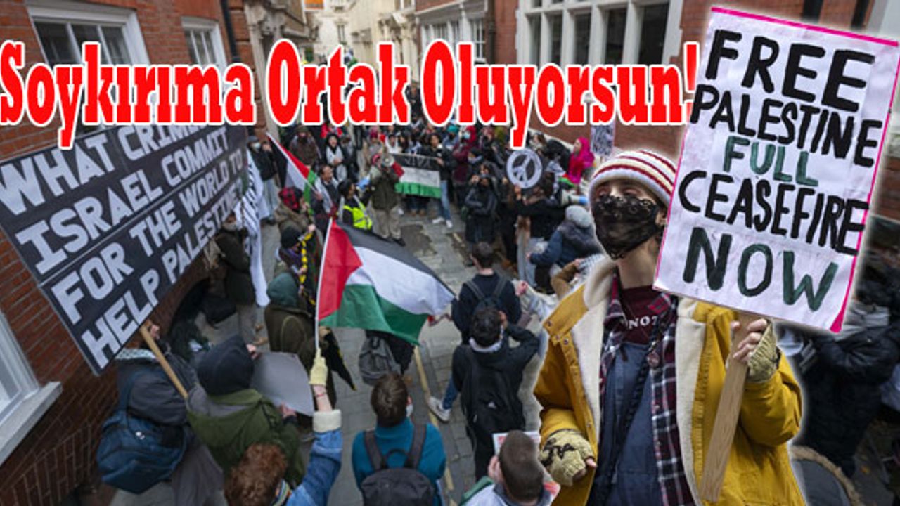 İsrailli silah şirketiyle işbirliği yapan firmaya Londra'da protesto