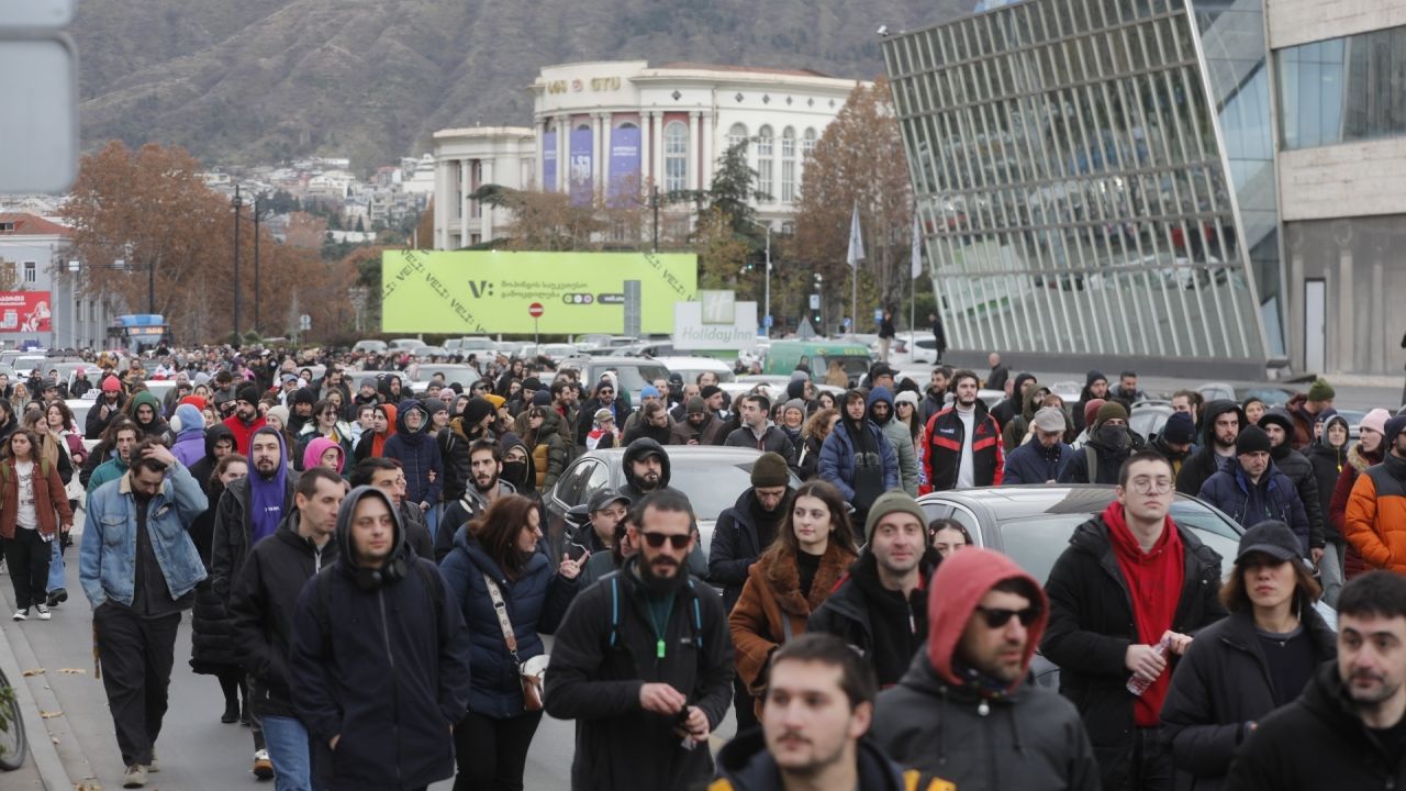 Avrupa Parlamentosu heyeti Tiflis'te AB yanlısı gösterilere katıldı