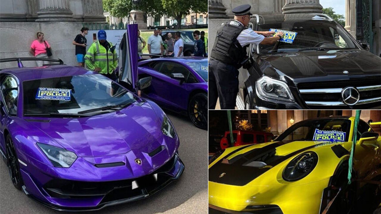 Londra’da süper araç operasyonu: 72 araca el konuldu