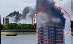 Londra'da çok katlı binada büyük yangın