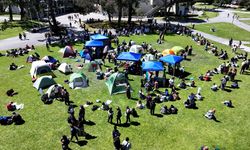 Filistin protestolara San Francisco Üniversitesi öğrencileri de katıldı