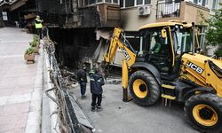 Beşiktaş'ta yanan gece kulübü binasında çalışmalar sürüyor