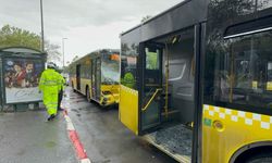 Fatih'te 2 İETT otobüsünün çarpıştığı kazada bir yolcu yaralandı