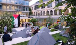 Sciences Po'da öğrenciler Filistin'e destek gösterisi düzenledi