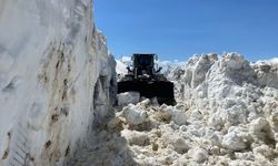 Hakkari'de kar kalınlığının 4 metreyi bulduğu üs bölgelerinin yolu açıldı