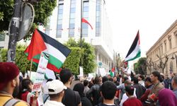 Tunus'ta üniversite öğrencilerinden Filistin'e destek gösterisi