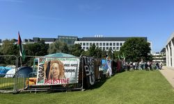 İrlanda'da Dublin College Üniversitesi öğrencilerinin Filistin'e destek gösterileri sürüyor