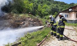 Kocaeli'de besi çiftliğinde çıkan yangın söndürüldü