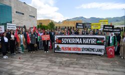 Tunceli'de üniversite öğrencileri Filistin'e destek yürüyüşü düzenledi