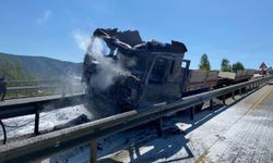 Çankırı'da tırdan düşen beton blokun çarptığı otomobilin sürücüsü öldü