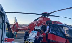 Bingöl'de ambulans helikopter bir günlük bebek için havalandı