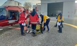 Erzurum'da kalp krizi geçiren kişi ambulans helikopterle hastaneye yetiştirildi