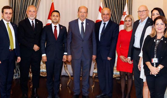 DMW Heyeti KKTC Cumhurbaşkanı Tatar’ı ziyaret etti