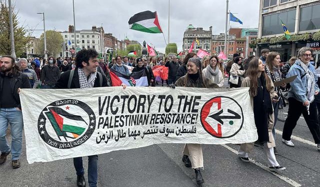 İrlanda'da üniversite öğrencilerinden, Filistin'e destek