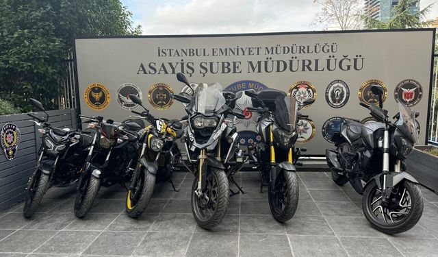 İstanbul'da 9 ayrı ilçeden motosiklet çalan 5 şüpheli tutuklandı