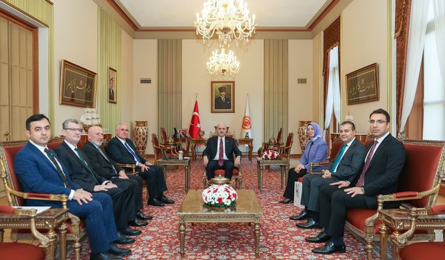 TBMM Başkanı Kurtulmuş, Kamu Başdenetçisi Mehmet Akarca ve beraberindeki heyeti kabul etti