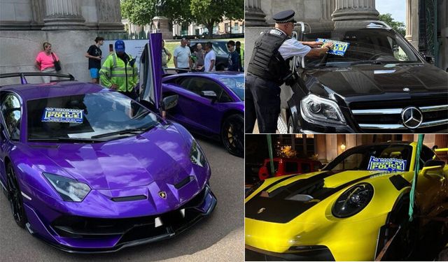 Londra’da süper araç operasyonu: 72 araca el konuldu