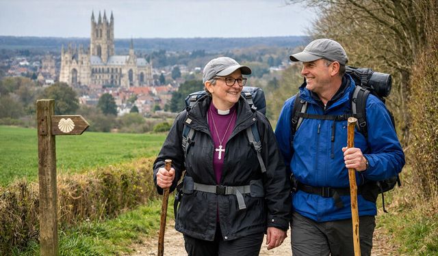 İlk kadın başpiskoposun  140 kilometrelik “kutsal yürüyüş” yolculuğu