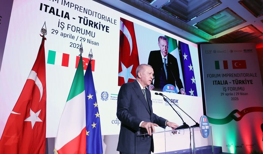 Cumhurbaşkanı Erdoğan, Türkiye-İtalya İş Forumu'nda konuştu: