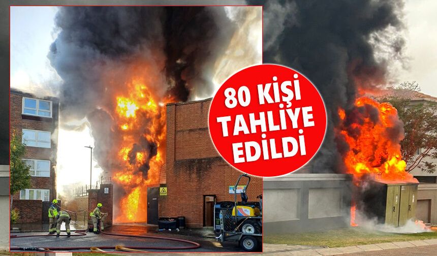 Londra'da trafoda çıkan yangın çevre binaya sıçradı!