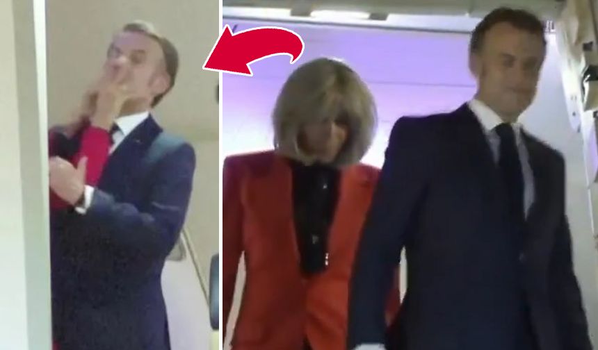 Macron çiftinin görüntüleri şoke etti!
