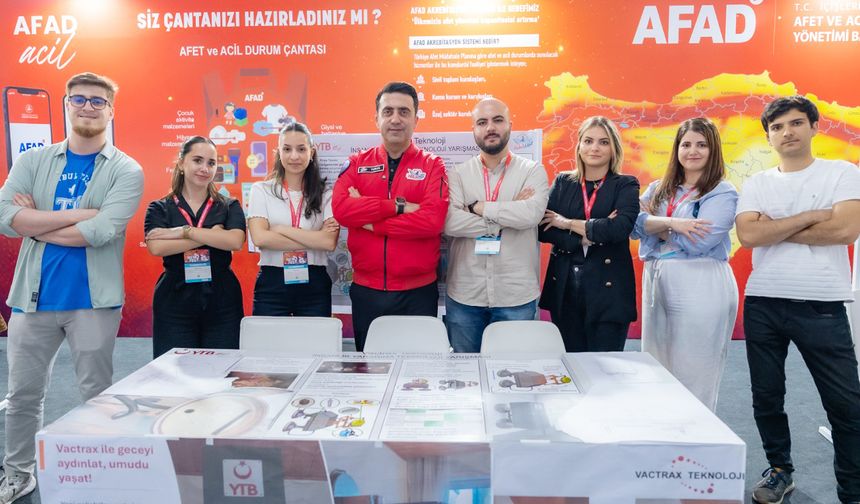 Yurt dışından gelen gençler, YTB'nin ev sahipliğined Teknofest'te buluştu