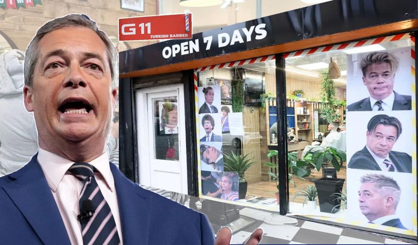 Glasgow’da Türk berberden Nigel Farage’a harika gönderme!