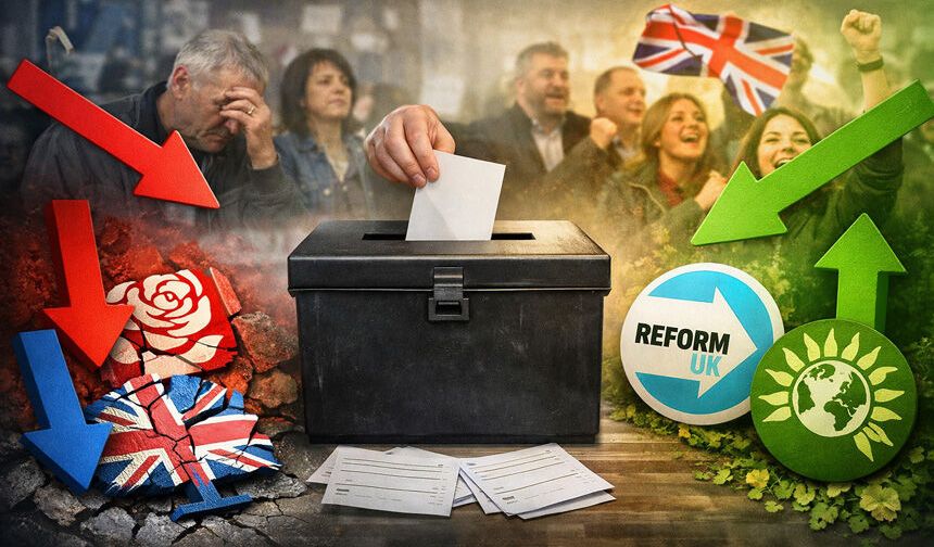 İngiltere'de İki Büyük Parti Kan Kaybediyor, Siyasi Denge Parçalanıyor