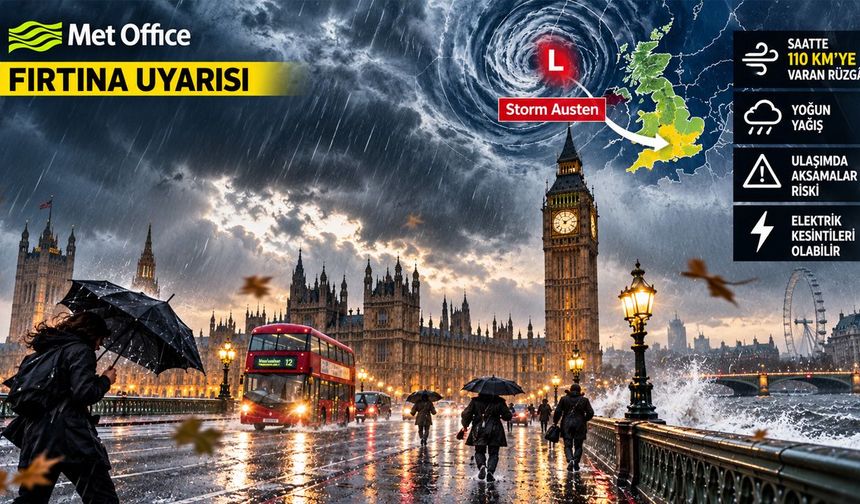 Londra Austen fırtınasıyla yüzleşecek: Met Office uyardı!
