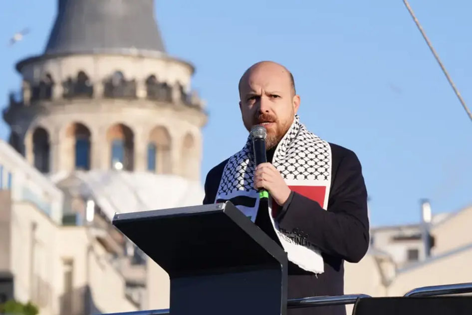 Istanbul Gazze Destek Galata Koprusu Bilal Erdogan 1