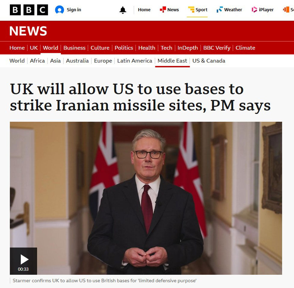 Ingiltere Basbakan Keir Starmer Abd Ye Iran Icin Usleri Kullanma Izni Verdi Bbc