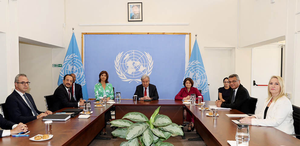 Kibris Antonio Guterres, Tufan Erhürman Nikos Hristodulidis 1