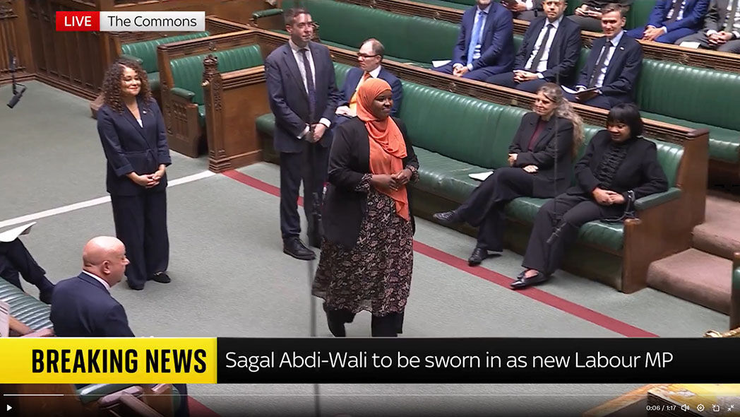 Londra Holborn Milletvekili Sagal Abdi Wali Kuran Yemin 2